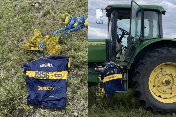 Apareció en Uruguay la camiseta que Boca lanzó al cielo en homenaje a Miguel Ángel Russo