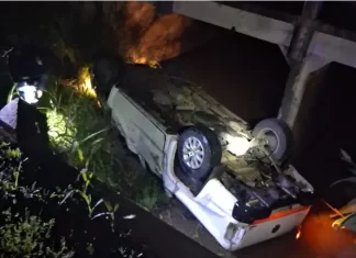 Despiste en Ruta 18. Foto: Policía de Entre Ríos