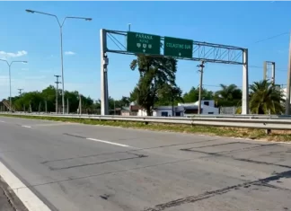 Radar en la ruta nacional 168. Foto: Telefé.