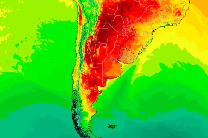Bloqueo atmosférico dispara temperaturas extremas en Argentina