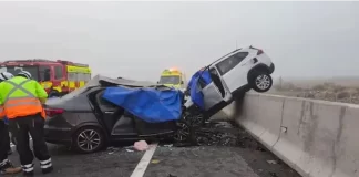 Fallecieron al menos dos argentinos en un choque frontal en Chile. Foto: Los Andes