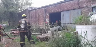 Se incendió un galpón en Paraná