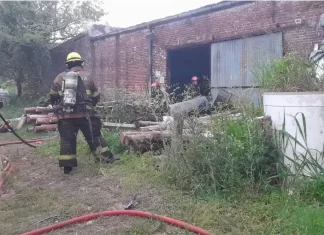 Se incendió un galpón en Paraná
