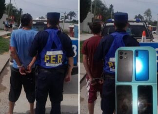 Dos detenidos por intentar vender celulares robados en Colonia Avellaneda. Foto: (PER)