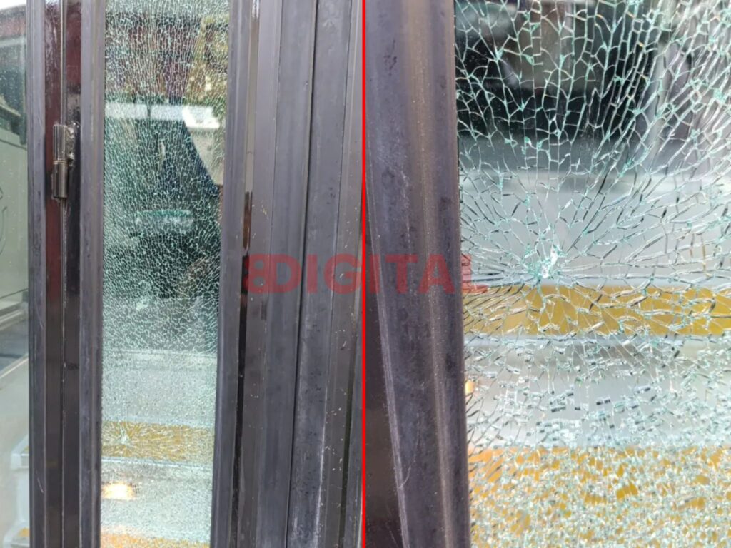 Atacaron y dañaron dos colectivos nuevos.