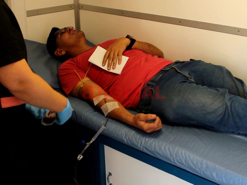 Colecta de sangre realizada en Colonia Avellaneda. Foto: Elochodigital