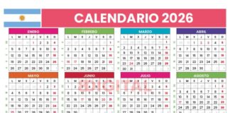 Calendario del 2026