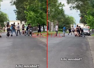 Violenta pelea entre jóvenes en Crespo. Foto: Elochodigital