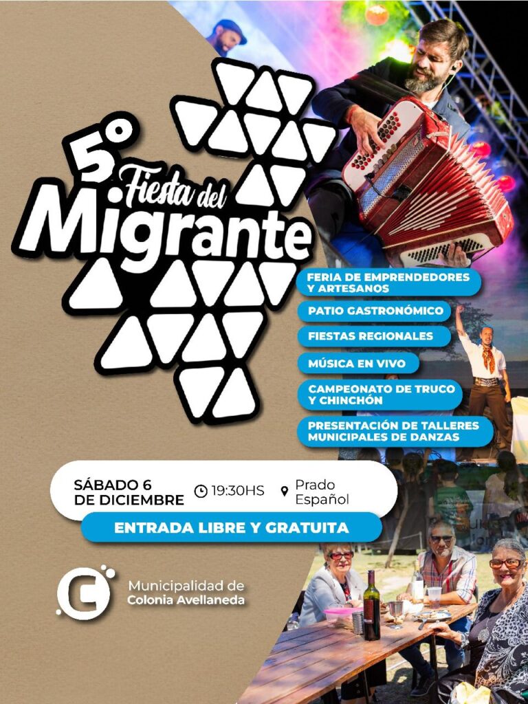Fiesta del Migrante. Foto: Municipalidad de Colonia Avellaneda