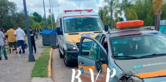 Una persona resultó lesionada en la zona del Thompson. Foto: Bomberos Voluntarios Paraná