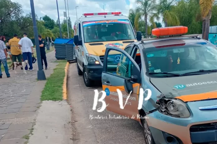 Una persona resultó lesionada en la zona del Thompson. Foto: Bomberos Voluntarios Paraná
