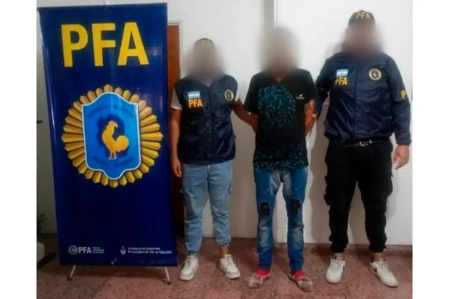 Detenido en Paraná. Foto: Policía Federal Argentina (PFA)