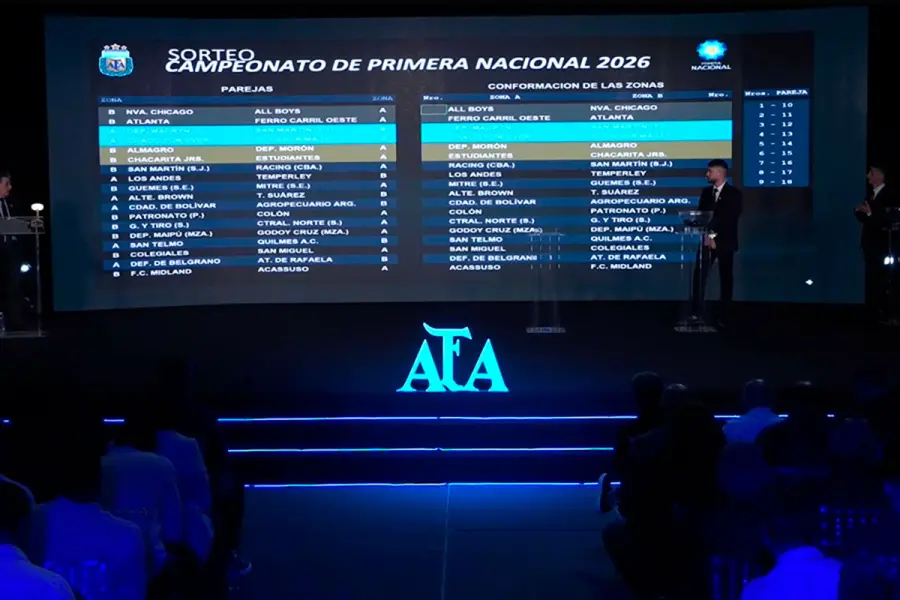 Sorteo de la Primera Nacional