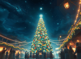 Aldea Salto celebrará el Encendido del Árbol de Navidad con una noche llena de tradición y cultura Encendido del Árbol de Navidad. Foto: Ilustrativa IA Elochodigital