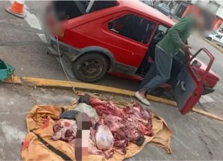 La carne incautada por la policía