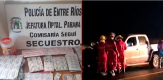 El allanamiento se hizo este martes. Foto: P.E.R. y FM Puerto Seguí.