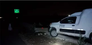 Repartidor evitó un animal en Ruta 18 y terminó sobre el guardarrail