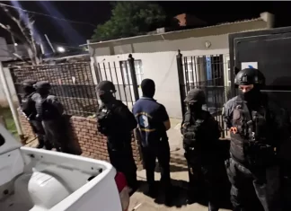 Megaoperativo antidrogas en Entre Ríos: secuestran drogas, $12,7 millones, armas y 56 celulares en 46 allanamientos Allanamientos por narcotráfico. Foto: Policía de Entre Ríos