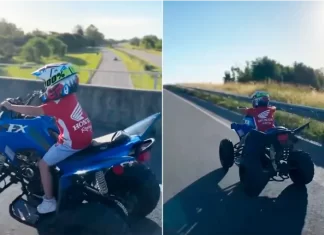 Padre filmó a su hijo de 5 años manejando un cuatriciclo en ruta y la ANSV pidió suspenderle la licencia Nene de 5 años manejó por la ruta en un cuatriciclo