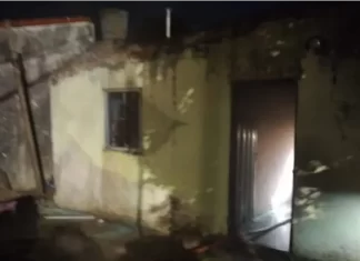 La vivienda afectada por el incendio. Foto: Bomberos Voluntarios de Paraná.