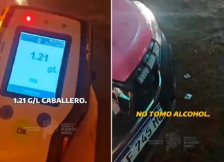Dio positivo en un control de alcoholemia y sorprendió con una insólita excusa: “Tomé vinagre” Alcoholemia positiva y una insólita excusa