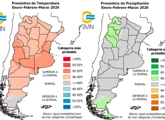 Lluvias y temperaturas: el pronóstico del tiempo para los primeros tres meses de 2026