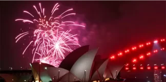 El Opera House de Sídney en Año Nuevo. Foto: SAEED KHAN - AFP