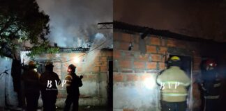 Incendio en una vivienda de Paraná. Foto: (BVP)