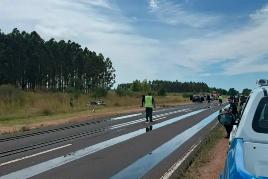 Tragedia vial sobre Ruta 136. Foto: R2820