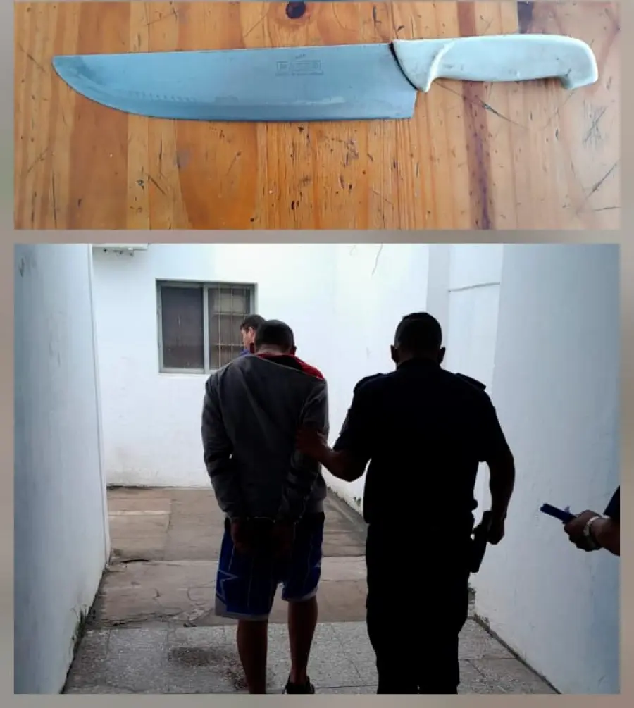 Amenazas con arma blanca en un domicilio