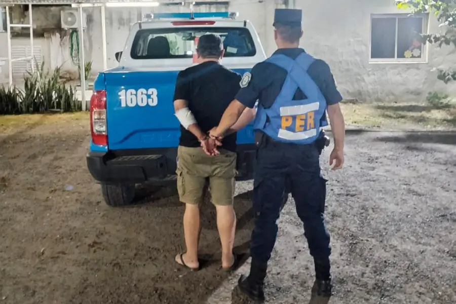 Detenido en San Benito (foto Policía de Entre Ríos)
