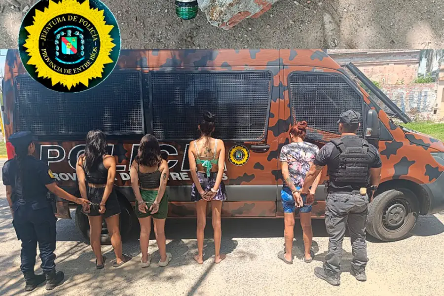 Detenidas en Paraná. Foto: Policía de Entre Ríos