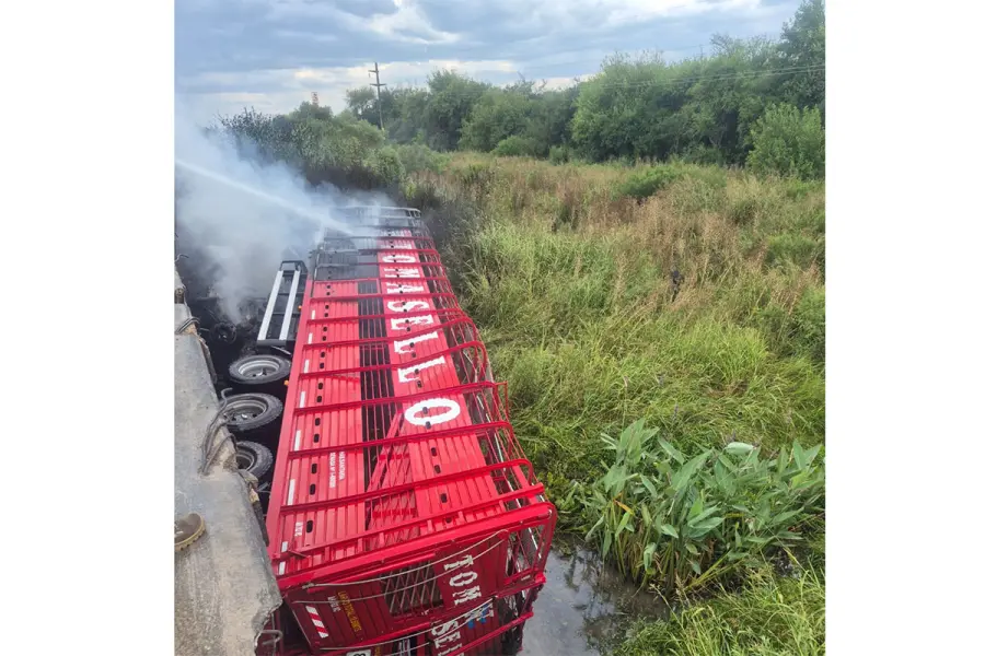 Fatal accidente sobre Ruta Nacional 127. Foto: Policía de Entre Ríos