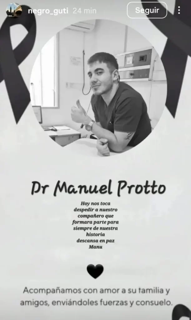 Conmoción por la muerte de joven médico Manuel Protto