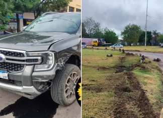 Joven alcoholizado chocó una camioneta de alta gama contra la rotonda Urquiza en Concepción del Uruguay Joven alcoholizado chocó una camioneta de alta gama contra la rotonda Urquiza en Concepción del Uruguay