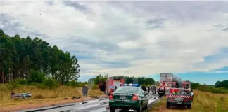 Tragedia vial sobre Ruta 136. Foto: R2820