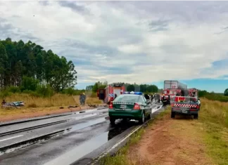 Tragedia vial sobre Ruta 136. Foto: R2820