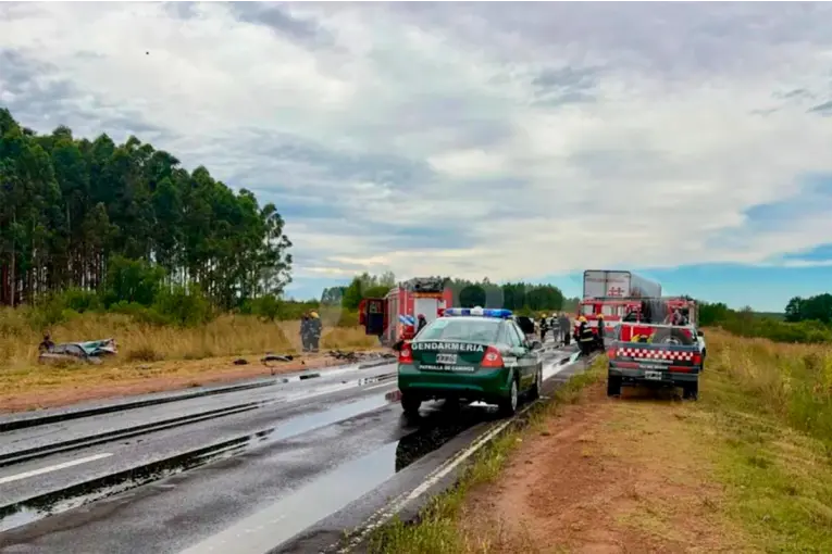 Tragedia vial sobre Ruta 136. Foto: R2820