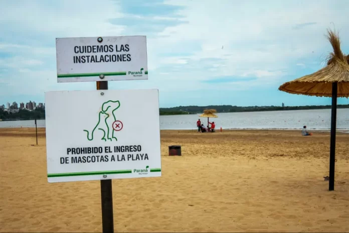 Restringen de manera preventiva el ingreso de mascotas al balneario Thompson en Paraná Restringen de manera preventiva el ingreso de mascotas al balneario Thompson en Paraná