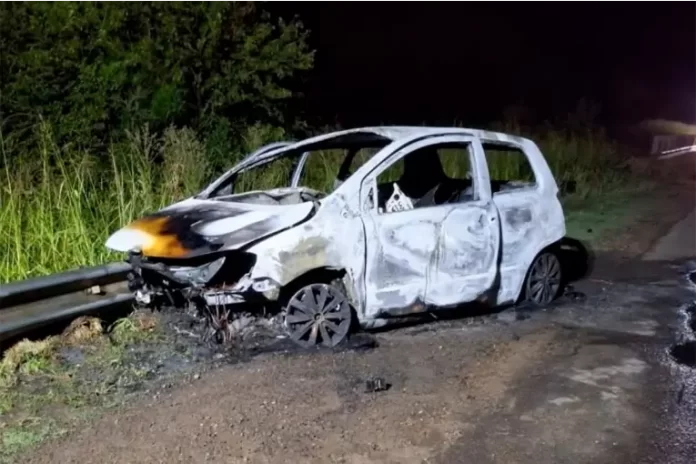 Choque e incendio sobre Ruta 39. Foto: FM Riel