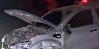 Volcó una camioneta sobre la Ruta 12- Bomberos Voluntarios de Paraná