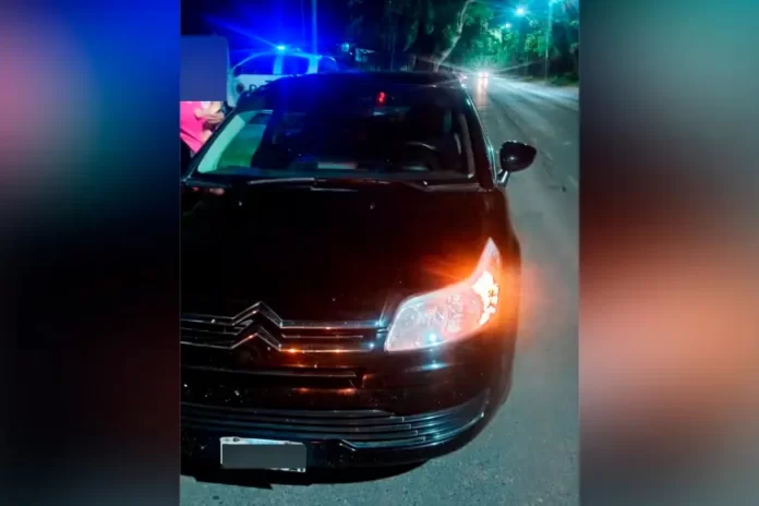 Auto chocó contra un ciervo en Paraná