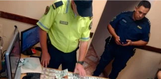 Dólares secuestrados en Ruta 12.