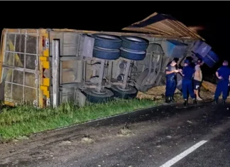 El impacto fue en Ruta Nacional 12.