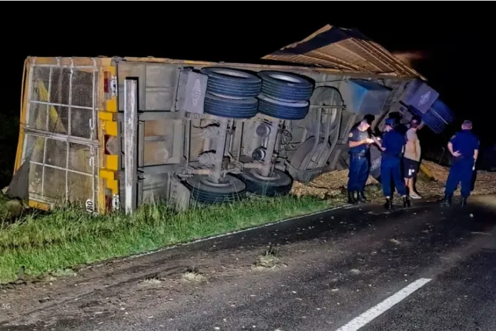El impacto fue en Ruta Nacional 12. El impacto fue en Ruta Nacional 12.