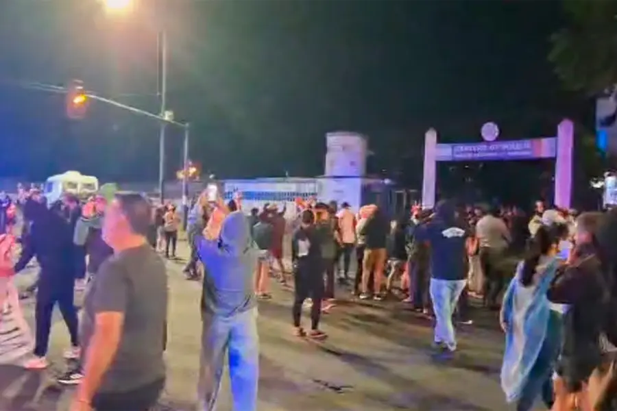 Protesta policial en Rosario.