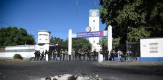 Protesta policial en Rosario.