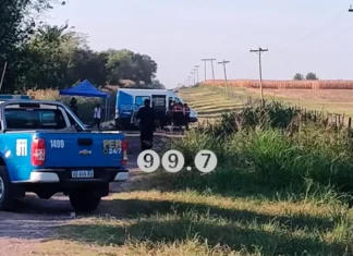 Encontraron un cuerpo en un camino rural de Cerrito. Foto: FM Cerrito