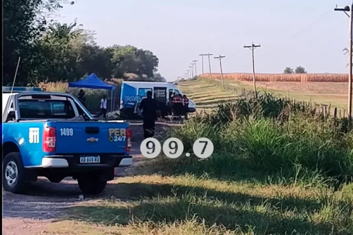 Encontraron un cuerpo en un camino rural de Cerrito. Foto: FM Cerrito