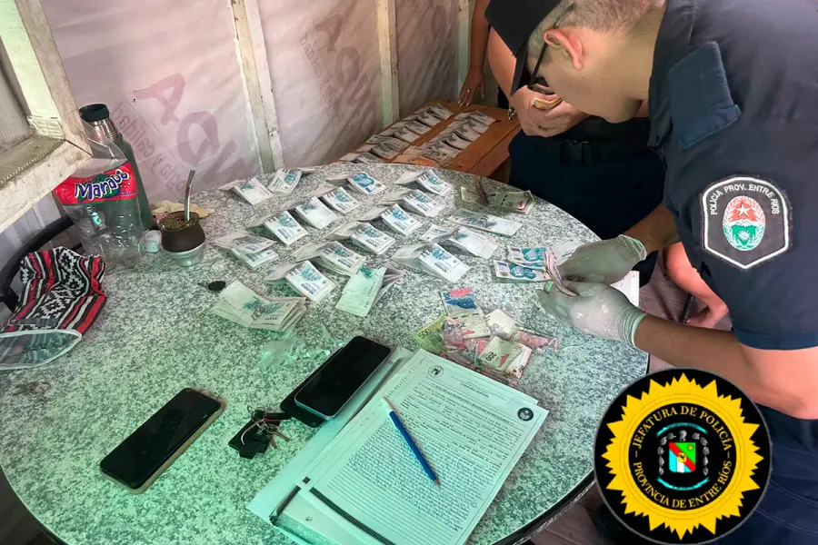 Billetes falsos secuestrados en Concordia. Foto: Policía de Entre Ríos